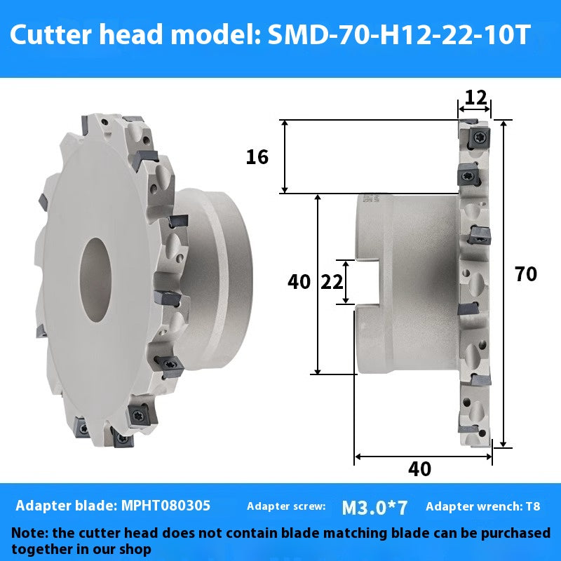 2079-CNC sleeve SMD side and face milling cutterhead CNC indexable chip SMC cutterhead T-slot grooving MPHT06 Shandong Denso Pricision Tools Co.,Ltd.